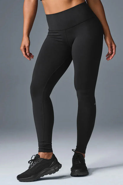 High-Waist Airbrush Leggings - Schwarz