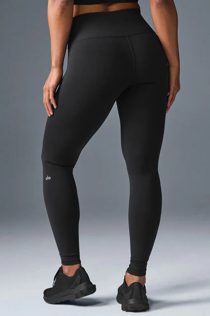 High-Waist Airbrush Leggings - Schwarz