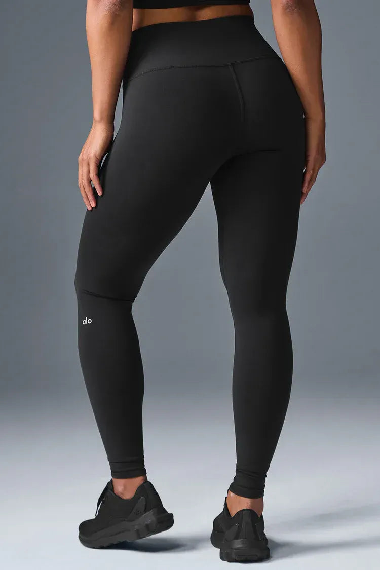 High-Waist Airbrush Leggings - Schwarz