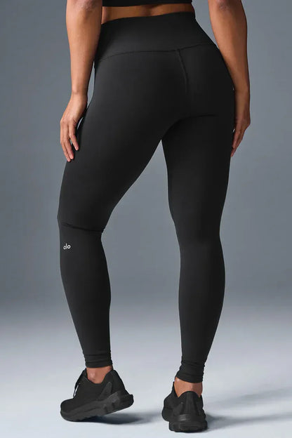 High-Waist Airbrush Leggings - Schwarz