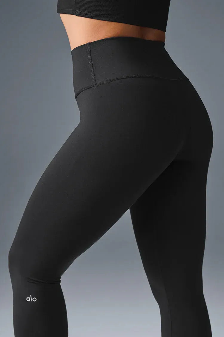 High-Waist Airbrush Leggings - Schwarz