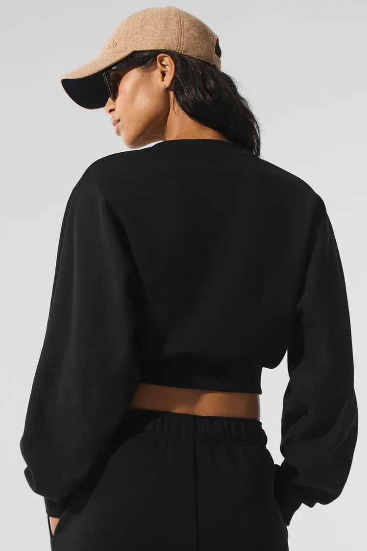 Accolade Cropped Sweatshirt - Schwarz